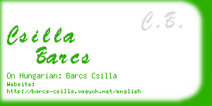 csilla barcs business card